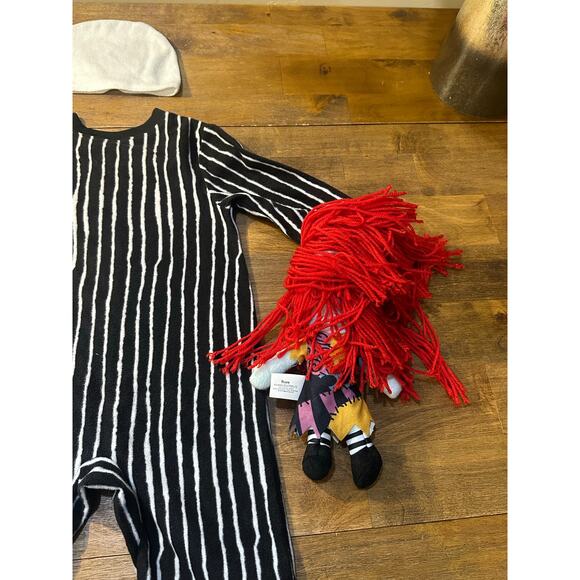 Jack Skellington Pajama Sleeper 2T w/ Jack & Sally Dolls Included Lot Halloween - Picture 9 of 12